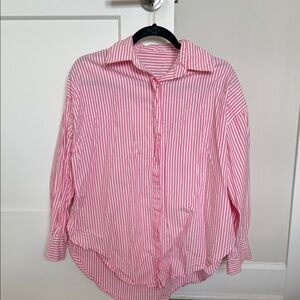 Daily Drills Pink Striped Shirt